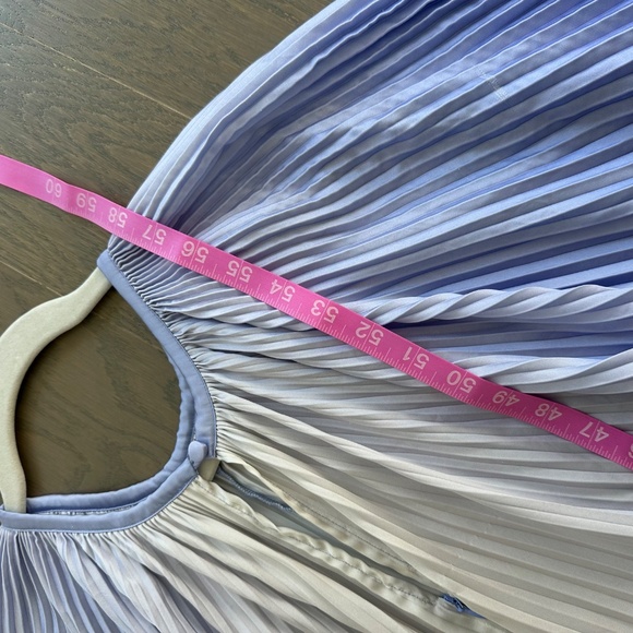 L'IDEE Orchestra Pleated Gown Purple Ombre Short Sleeve Dress - Size US 10 - Picture 10 of 12